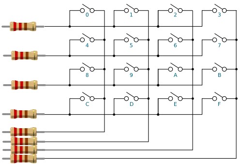 Резистивная клавиатура схема
