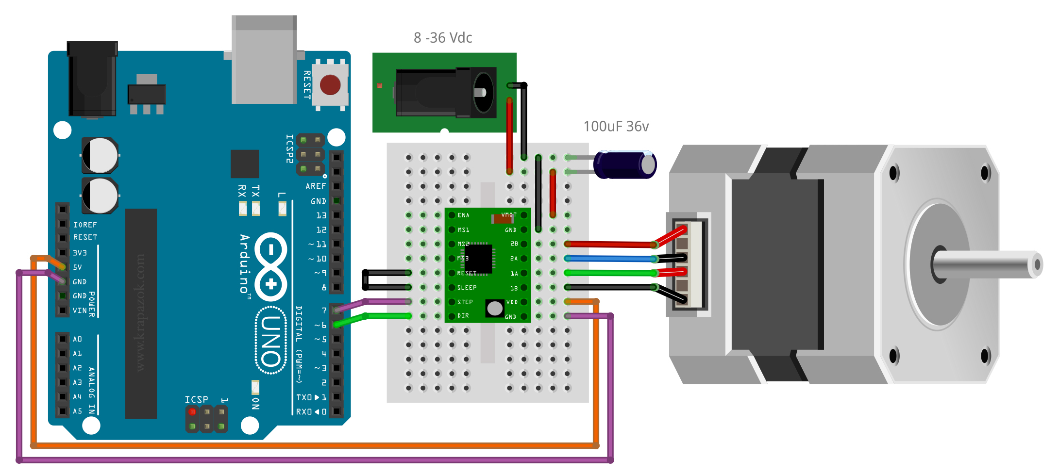 Drv8833 схема подключения