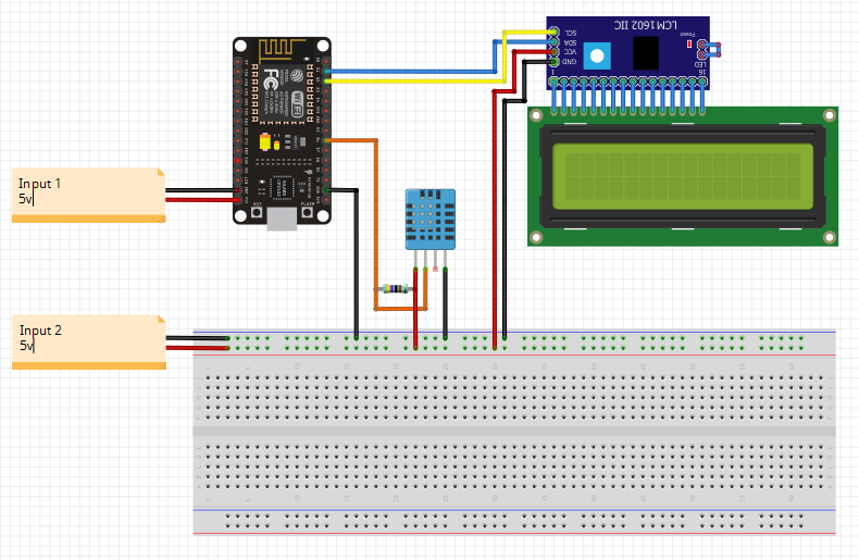 Dht11 подключение к ардуино и вывод на lcd 1602 i2c схема и скетч