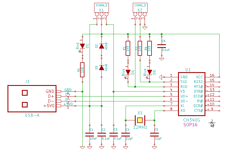 Ch340c схема включения